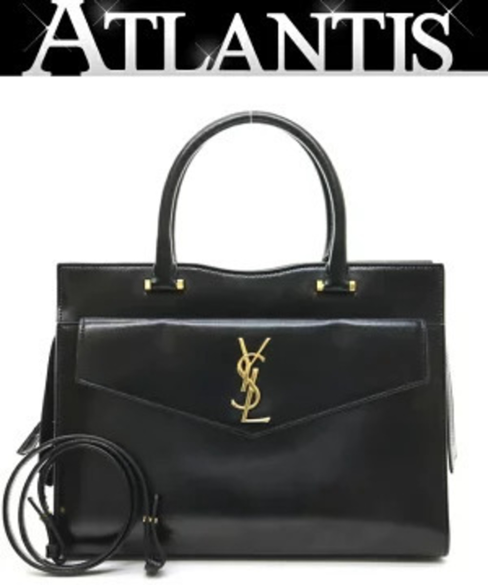 Saint Laurent Paris Uptown Bag Leather Black